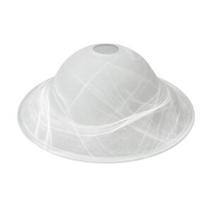 Antique Glass Lamp Shade Replacement for Floor lamp (White Alabaster, 12'')